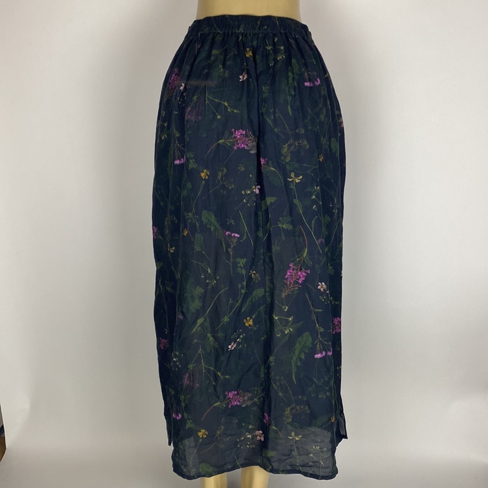 AllSaints Asta Heligan Linen Blend Skirt - Picture 3 of 12